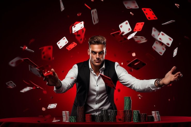 Live dealer conducting The Dog House game on eroge with multiple camera angles